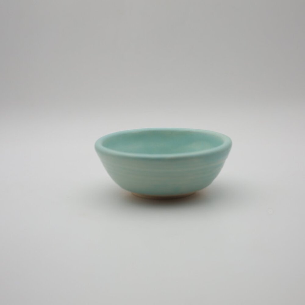 Handmade Ceramic Trinket Dish: Robin's Egg Blue: Artist Signed